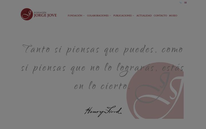Screenshot of fundacionjorgejove.com