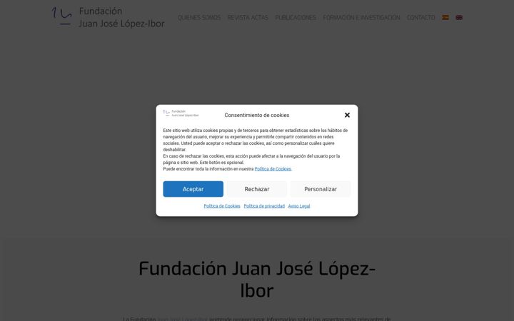 Ekrano kopija fundacionlopezibor.es