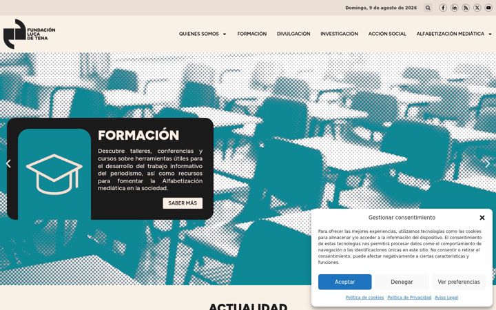 Screenshot of fundacionlucadetena.org