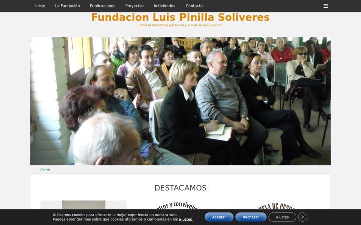 Screenshot of fundacionluispinilla.org