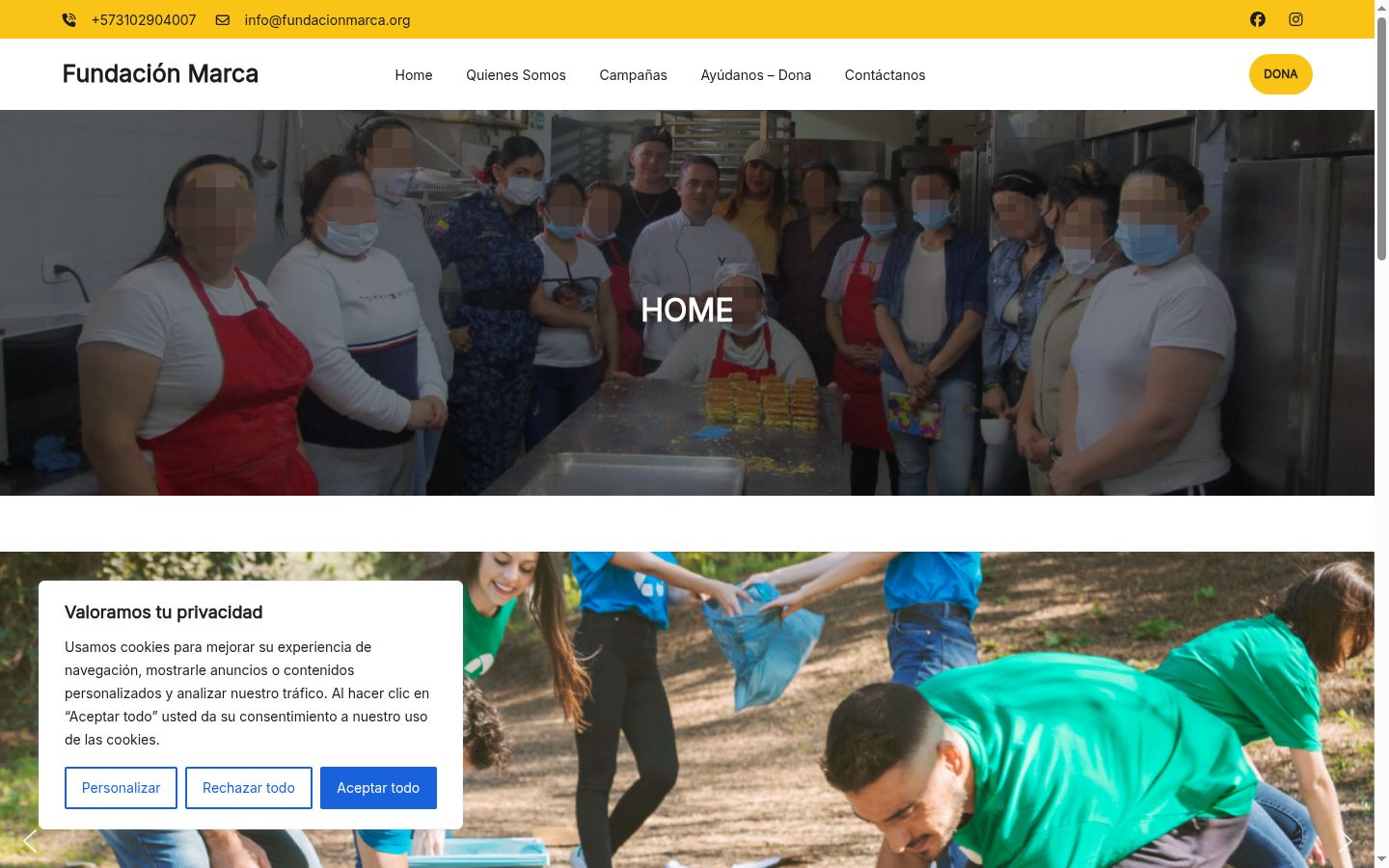 Screenshot des Einwilligungsbanners vor jeglicher Interaktion