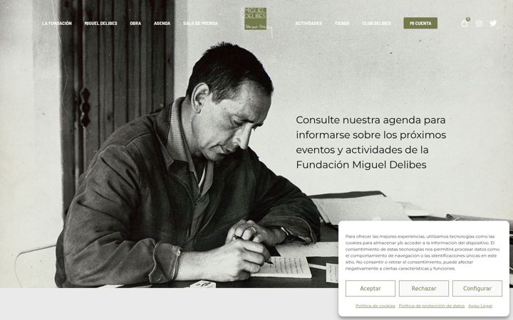 Ekrano kopija fundacionmigueldelibes.es