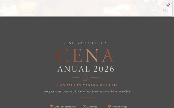 Screenshot of fundacionmineradechile.cl