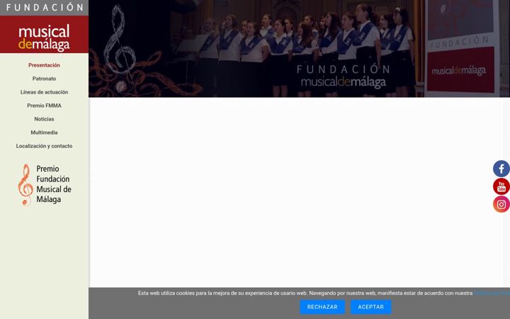 Screenshot of fundacionmusicaldemalaga.es