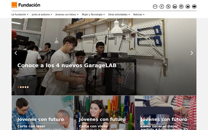 Screenshot of fundacionorange.es