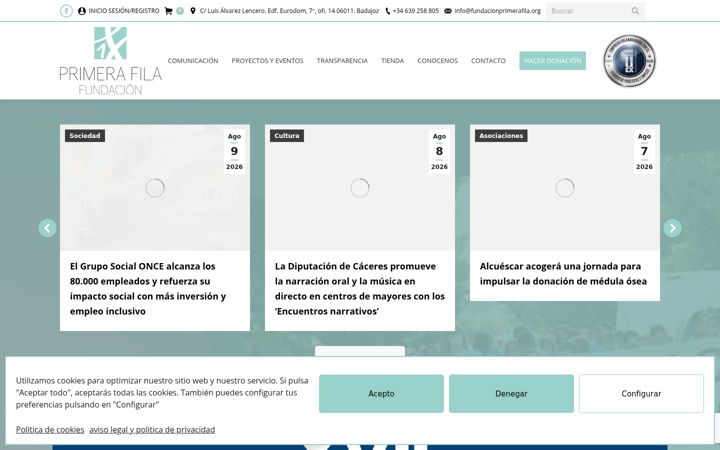 Screenshot of fundacionprimerafila.org