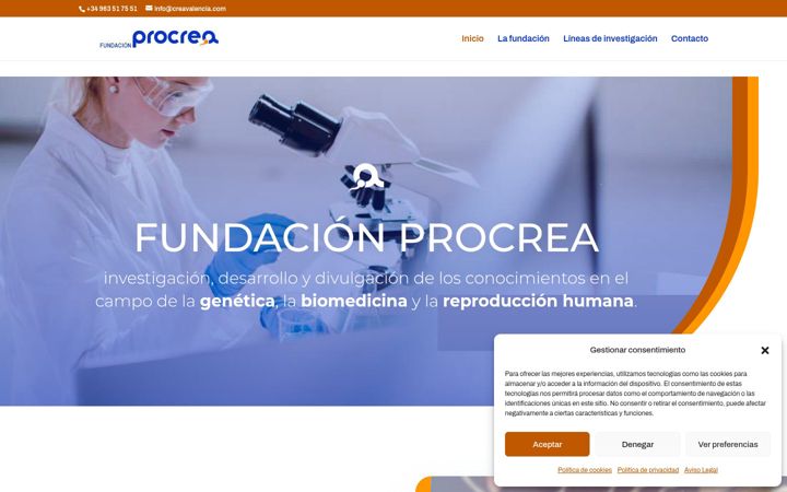 Screenshot of fundacionprocrea.org