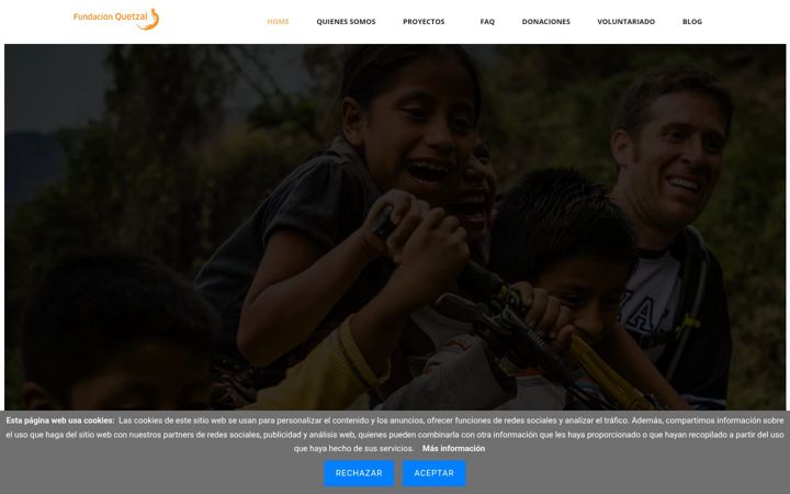 Screenshot of fundacionquetzal.org