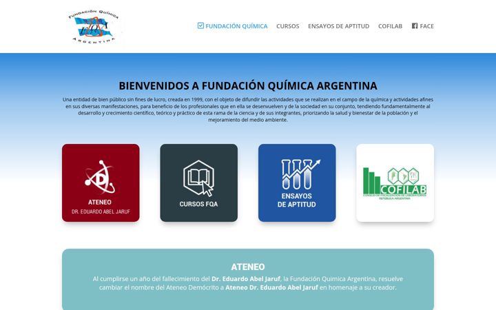 Screenshot of fundacionquimica.org.ar