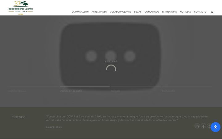 Screenshot of fundacionricardodelgadovizcaino.org