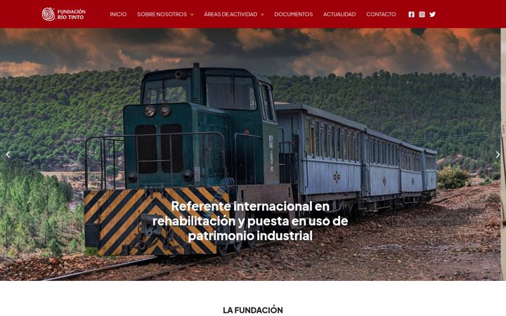 Captură de ecran a fundacionriotinto.es