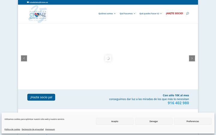 Screenshot of fundacionrutadelaluz.es