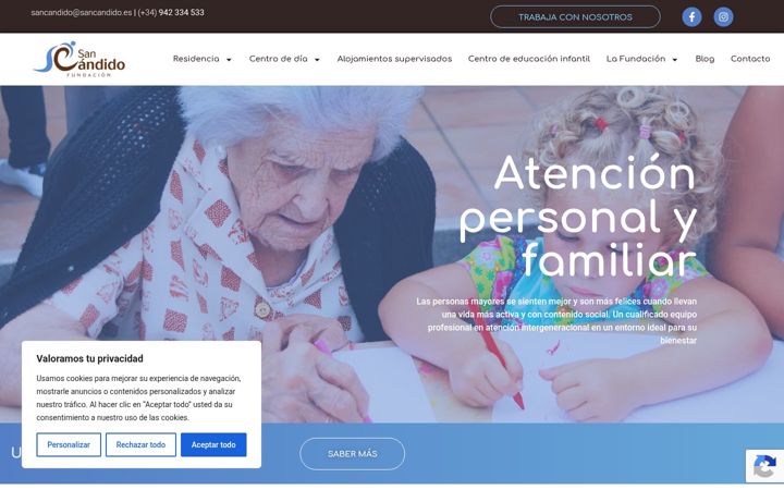 Captură de ecran a fundacionsancandido.es
