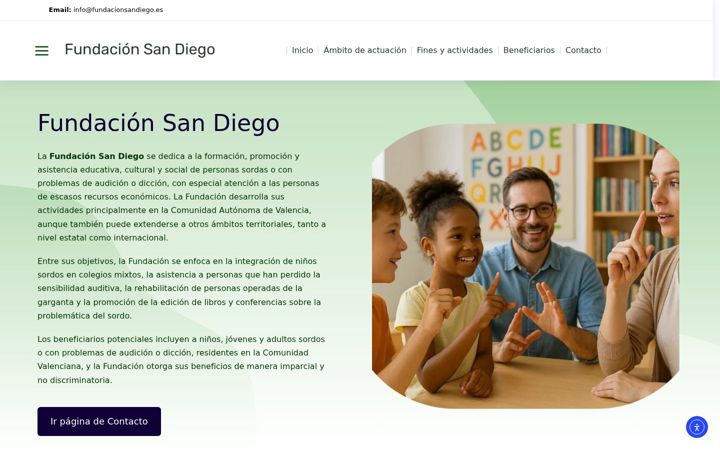 Screenshot of fundacionsandiego.es