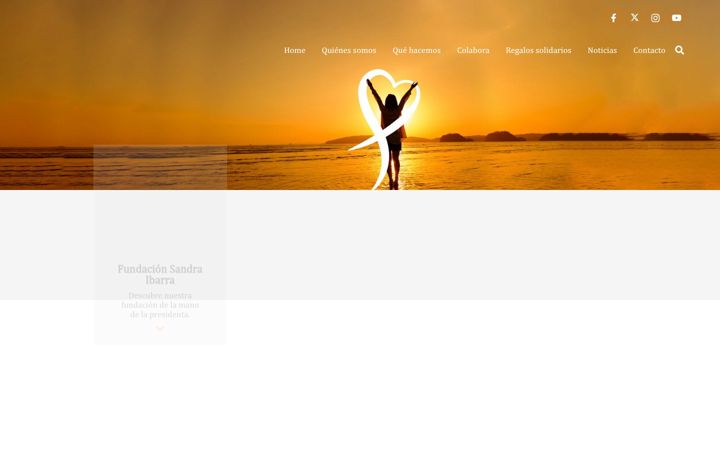 Screenshot of fundacionsandraibarra.org