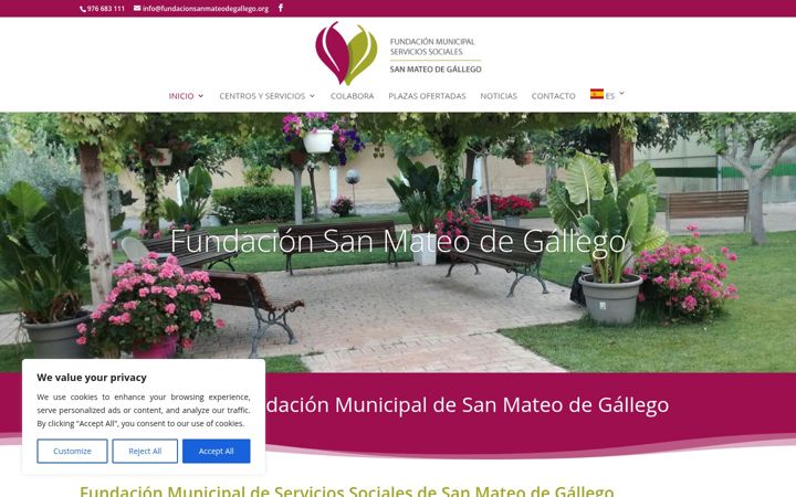 Screenshot of fundacionsanmateo.es