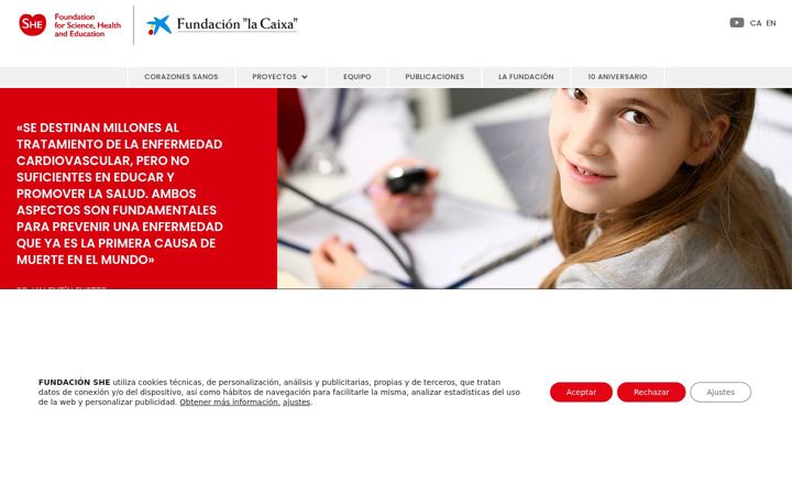 Screenshot of fundacionshe.org