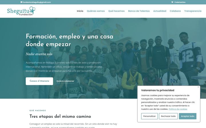 Screenshot of fundacionsheguitu.org
