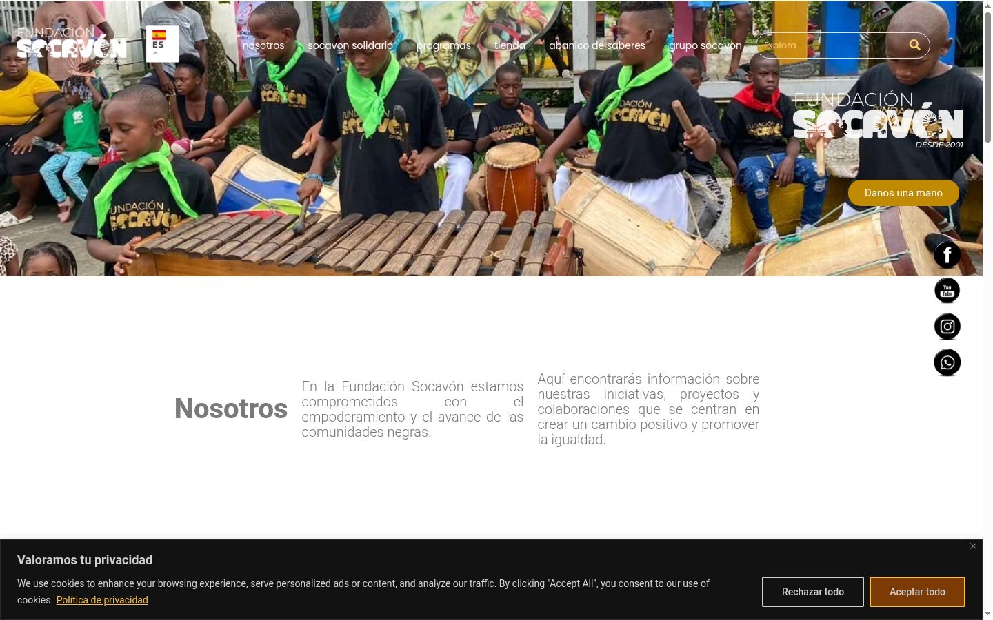 Screenshot des Einwilligungsbanners vor jeglicher Interaktion
