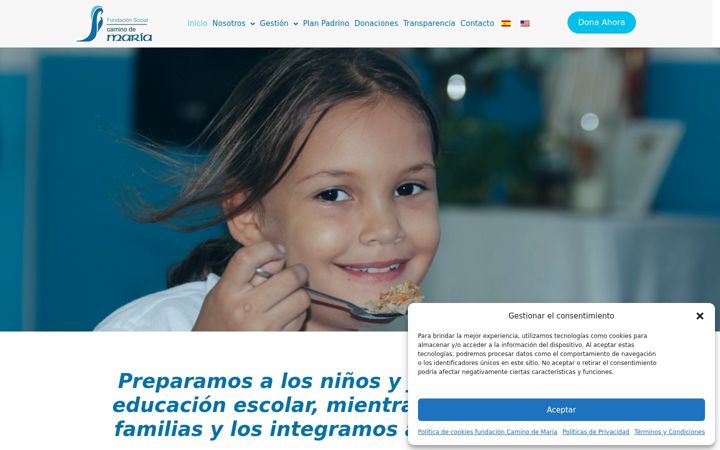 Screenshot of fundacionsocialcaminodemaria.org