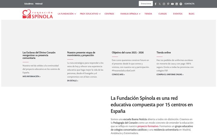 Screenshot of fundacionspinola.es