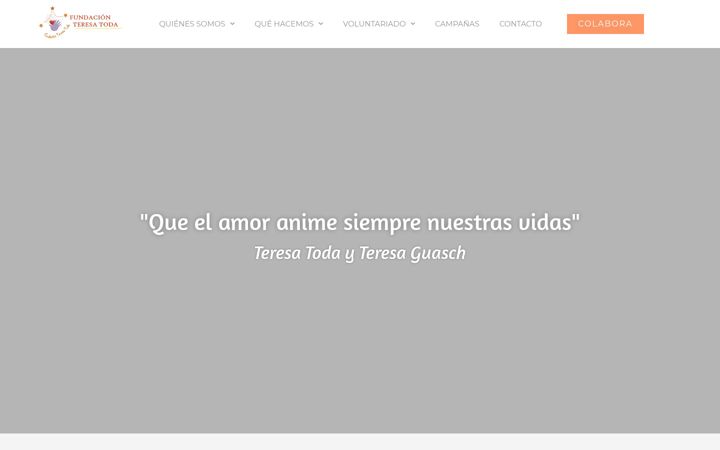 Screenshot of fundacionteresatoda.org