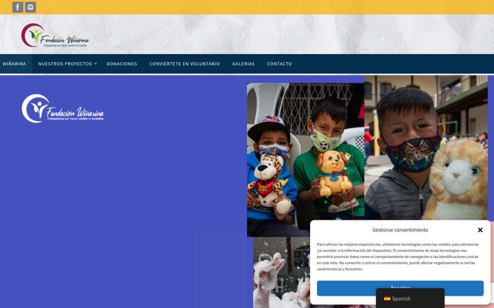 Screenshot of fundacionwinarina.org