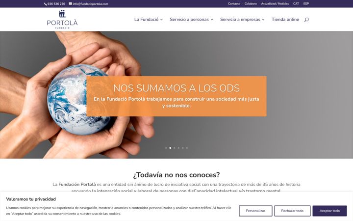 Screenshot of fundacioportola.com
