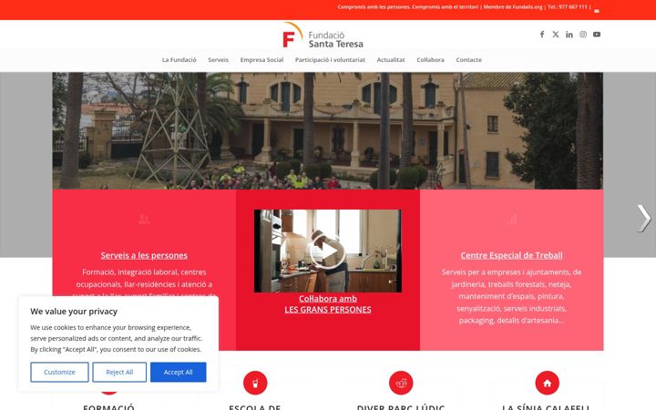 Screenshot of fundaciosantateresa.org