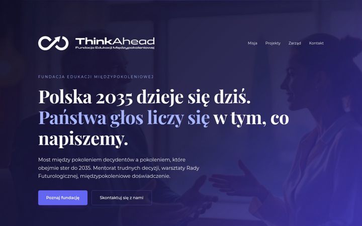 Screenshot of fundacja-thinkahead.pl