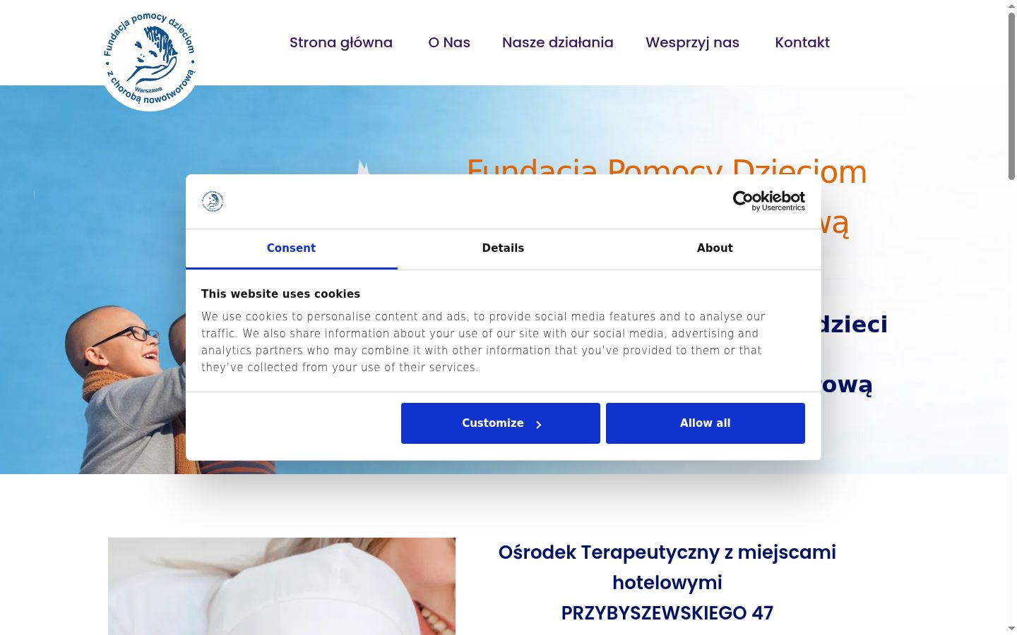 Screenshot van de toestemmingsbanner zoals getoond vóór enige interactie
