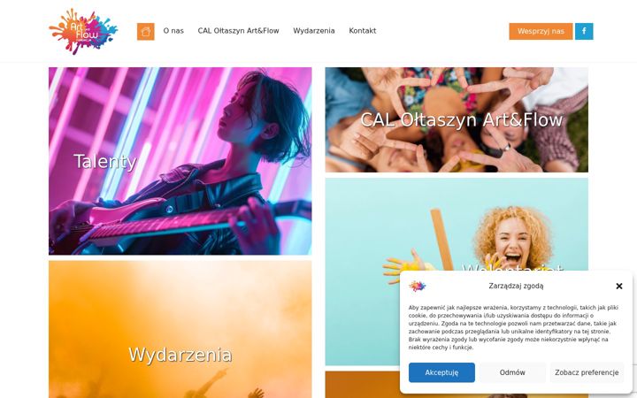 Screenshot of fundacjaartandflow.pl