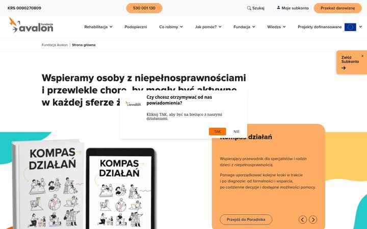 Screenshot of fundacjaavalon.pl
