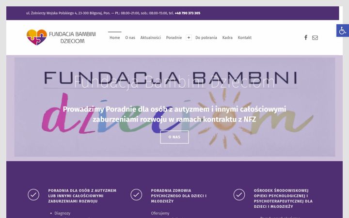 Screenshot of fundacjabambini.pl