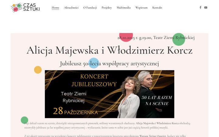 Screenshot of fundacjaczassztuki.com