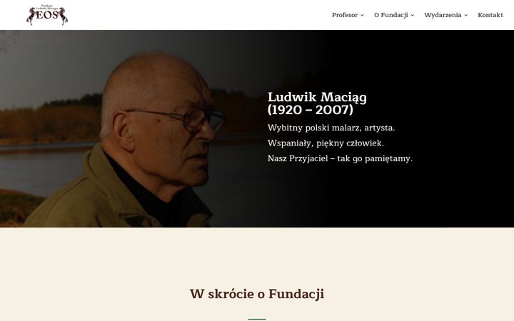 Screenshot of fundacjaeos.eu