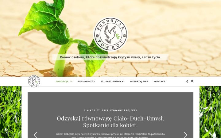 Screenshot of fundacjapowrot.org