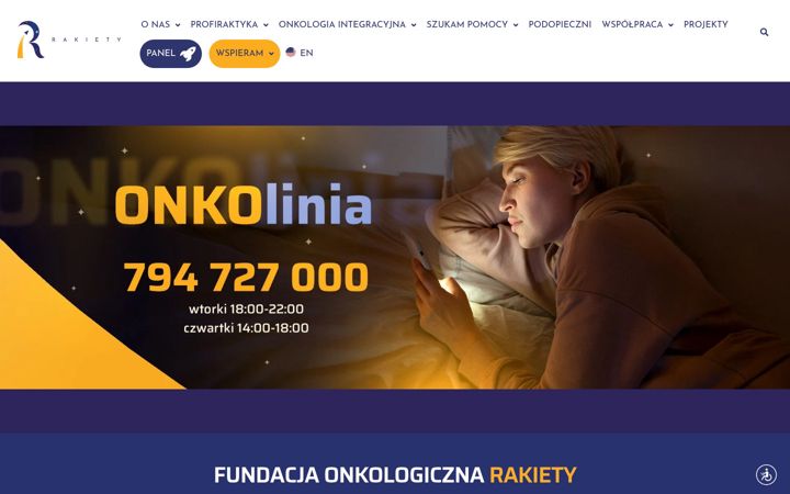 Screenshot of fundacjarakiety.pl