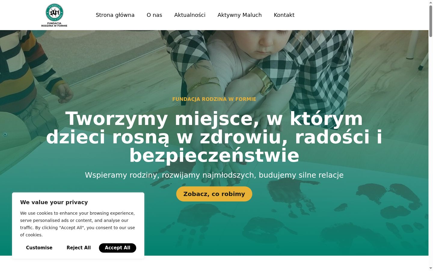 Snimka zaslona bannera za privolu prikazanog prije bilo kakve interakcije