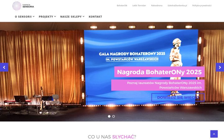 Screenshot of fundacjasensoria.pl