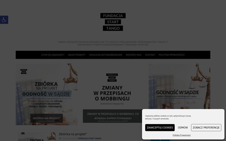 Screenshot of fundacjastarttango.pl
