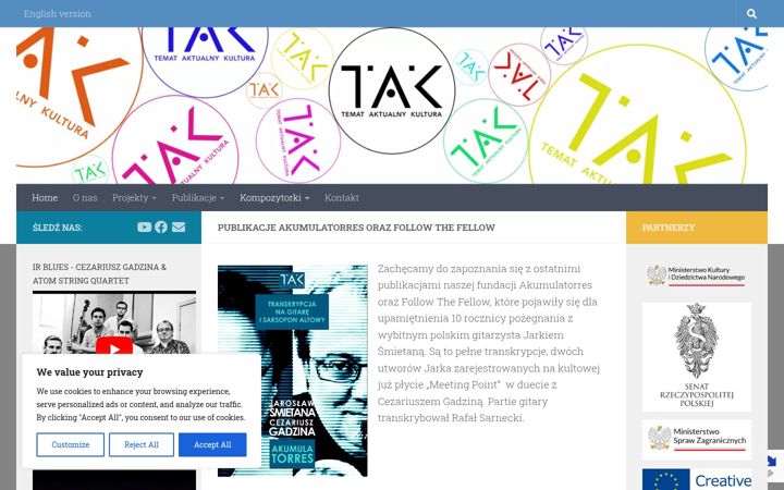 Screenshot of fundacjatak.pl