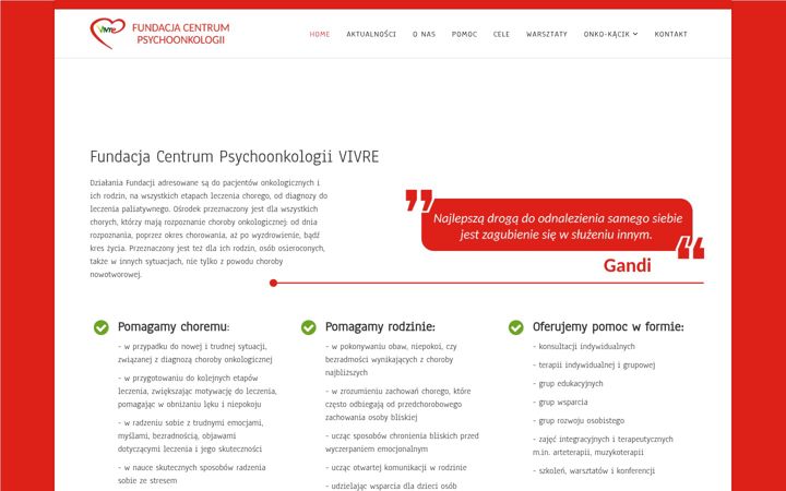 Screenshot of fundacjavivre.pl