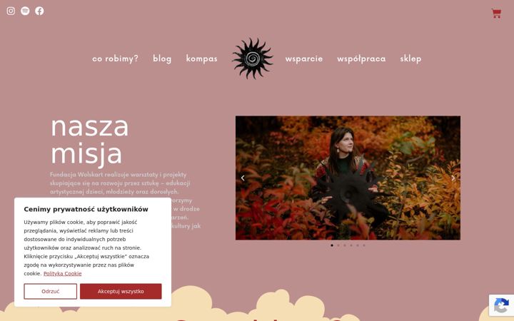 Screenshot of fundacjawolskart.pl