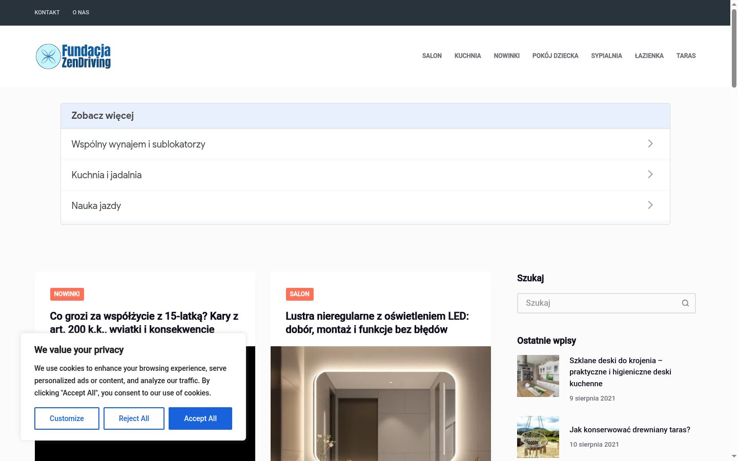 Capture d'écran de la bannière de consentement affichée avant toute interaction