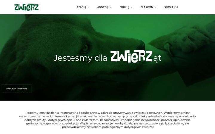 Screenshot von fundacjazwierz.org