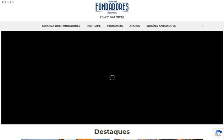 Screenshot van fundadores.pt