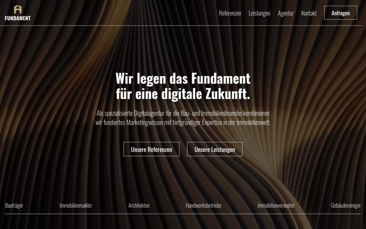 Screenshot of fundament-agentur.de