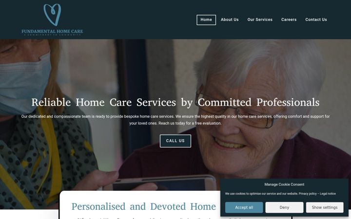 Screenshot of fundamentalcare.co.uk