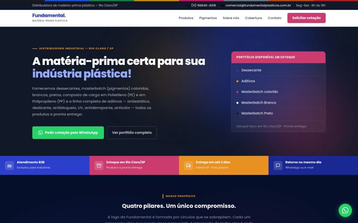 Snimka zaslona za fundamentalplasticos.com.br